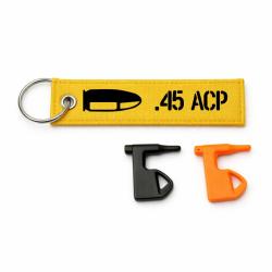 T&eacute;moin de chambre vide .45 ACP - Jaune / Noir
