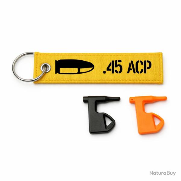 T�moin de chambre vide .45 ACP - Jaune / Noir