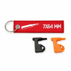 T&eacute;moin de chambre vide 7&times;64 mm - Rouge / Blanc