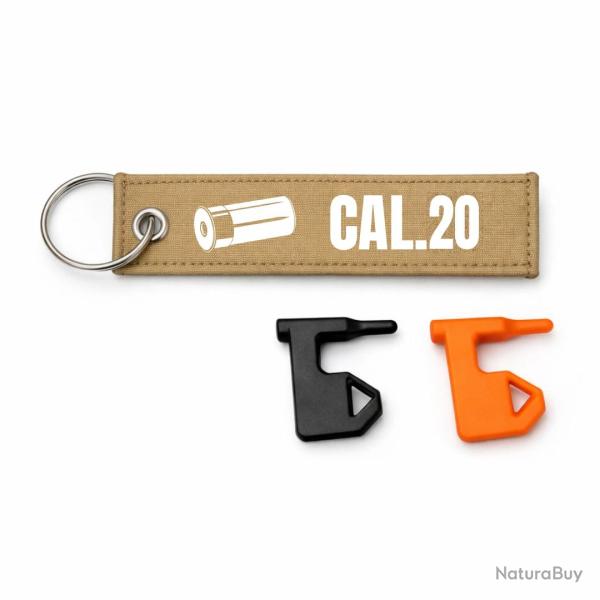 T�moin de chambre vide Cal.20 - Kaki / Blanc