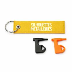 T&eacute;moin de chambre vide Silhouettes M&eacute;talliques - Jaune / Blanc