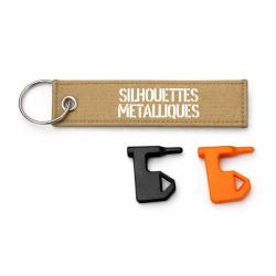 T&eacute;moin de chambre vide Silhouettes M&eacute;talliques - Kaki / Blanc