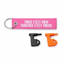 T&eacute;moin de chambre vide Tirer C'est Bien, Toucher C'est Mieux - Rose / Blanc
