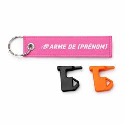 T&eacute;moin de Chambre Vide Ball Trap - Arme de pr&eacute;nom - Rose / Blanc