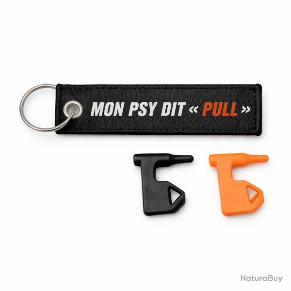 T�moin de Chambre Vide Ball Trap - Mon psy dit Pull - Noir / Orange