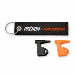 T&eacute;moin de Chambre Vide Ball Trap - Pr&eacute;nom Trap Shooter - Noir / Orange