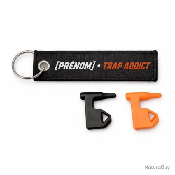 T�moin de Chambre Vide Ball Trap - Pr�nom Trap Addict - Noir / Orange