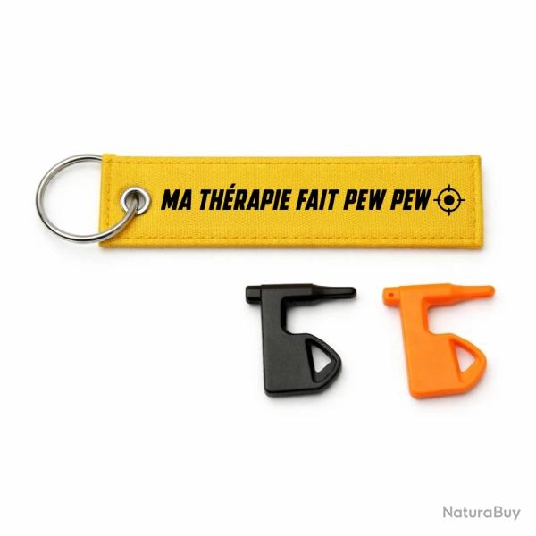 T�moin de chambre vide Tir Sportif - Ma th�rapie fait Pew Pew - Jaune / Noir