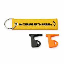 T&eacute;moin de chambre vide Tir Sportif - Ma th&eacute;rapie sent la poudre - Jaune / Noir