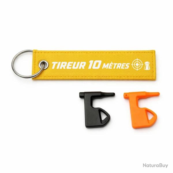T�moin de chambre vide Tir Sportif - Tireur 10 m�tres - Jaune / Blanc