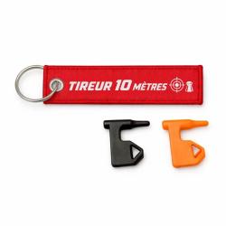 T&eacute;moin de chambre vide Tir Sportif - Tireur 10 m&egrave;tres - Rouge / Blanc