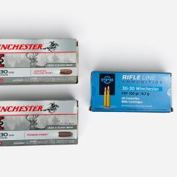 LOT de 56 Munitions - Calibre 30-30 Win