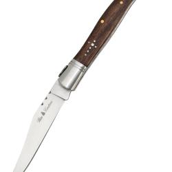 Couteau de poche style Laguiole - &Eacute;b&egrave;ne et lame acier 440