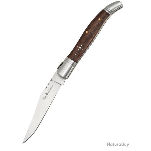 Couteau de poche style Laguiole - �b�ne et lame acier 440