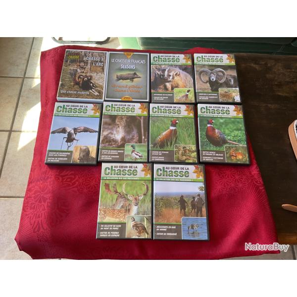 Lot de dix dvd de chasse, pas de prix de r�serve