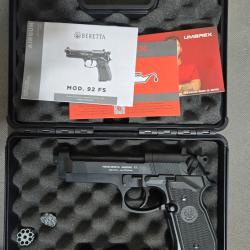 Pistolet &agrave; plomb Beretta 92fs 4.5 diabolo noir