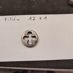Fili&egrave;re  12/1  ,pour filetage de canon syst&egrave;me m&eacute;trique ,europ&eacute;en
