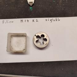 Fili&egrave;re 14/2 r&eacute;glable , pour filetage de canon syst&egrave;me m&eacute;trique ,europ&eacute;en