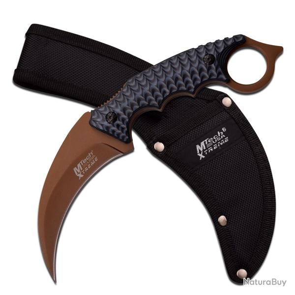 Couteau � lame fixe  - Mtech Xtrem Karambit XL MTX8140BT