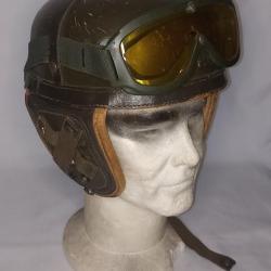 Casque de tankiste de l'arm&eacute;e Belge vintage ann&eacute;es 50