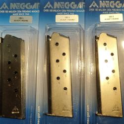 Chargeur pistolet 1911 45ACP 7 coups - Lot de 3 - inox