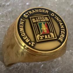 Bague l&eacute;gion &eacute;trang&egrave;re  3 REI, fremdenlegion, french foreign legion dor&eacute;e