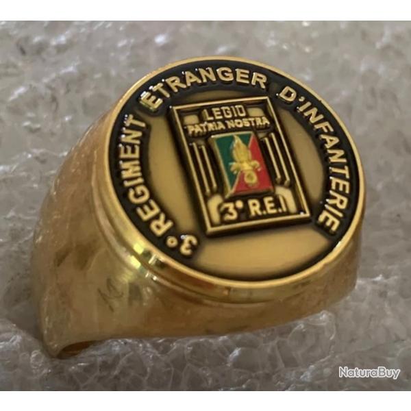 Bague l�gion �trang�re  3 REI, fremdenlegion, french foreign legion dor�e