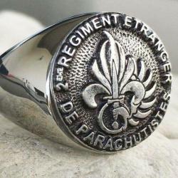 Bague 2 REP  l&eacute;gion &eacute;trang&egrave;re   fremdenlegion, french foreign legion argent&eacute;e