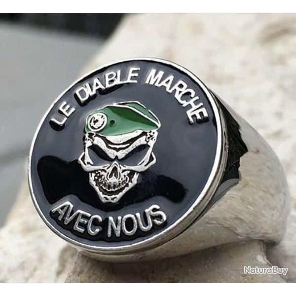 Bague l�gion �trang�re  2 REP  fremdenlegion, french foreign legion t�te de mort