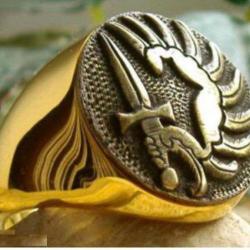 Bague parachutiste, Rpima, TAP ,troupes a&eacute;roport&eacute;es, 2 REP   dor&eacute;e