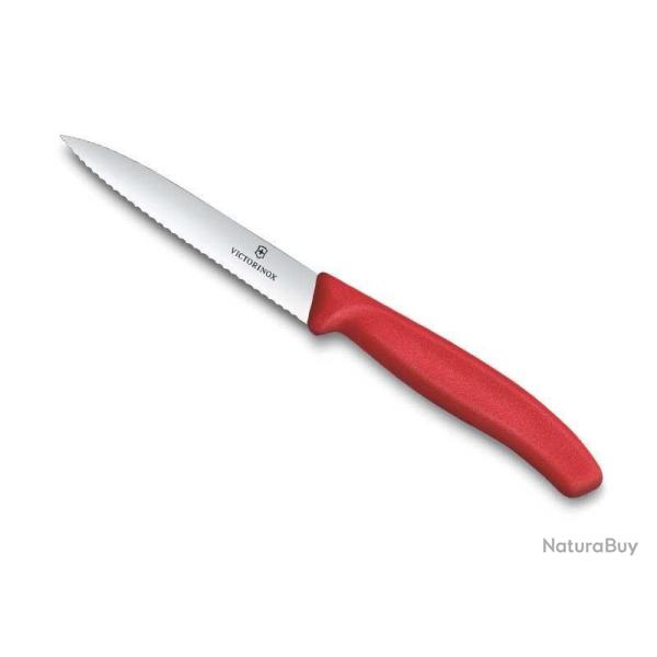 COUTEAU OFFICE VICTORINOX 10CM ROUGE A DENTS