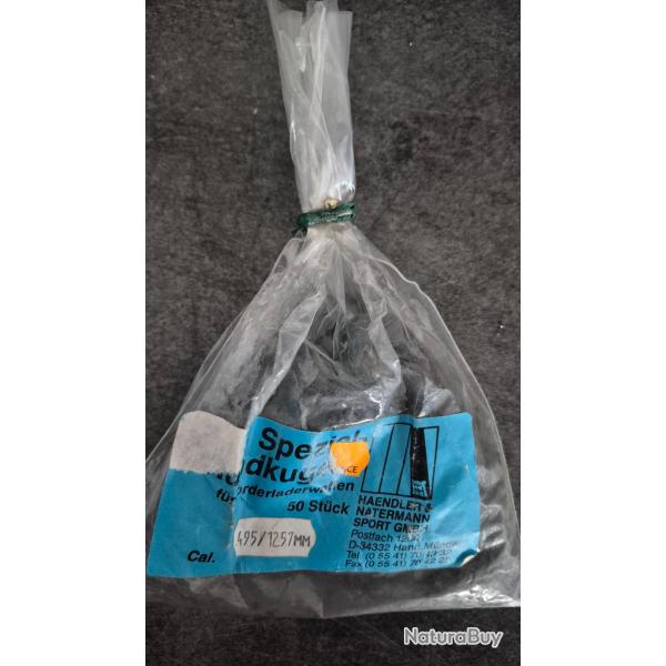 49 balles rondes H&N calibre 495 Cal 495 , 12.57mm