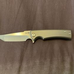 VEND COUTEAU PLIANT CHAVES KNIVES LAME TANTO STONEWASH TITANIUM