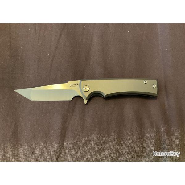 VEND COUTEAU PLIANT CHAVES KNIVES LAME TANTO STONEWASH TITANIUM