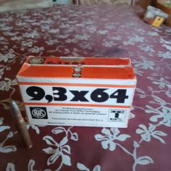 DEUX BOITES DE MUNITIONS RWS 9.3 X 64 TM 18.5 GE PORT OFFERT