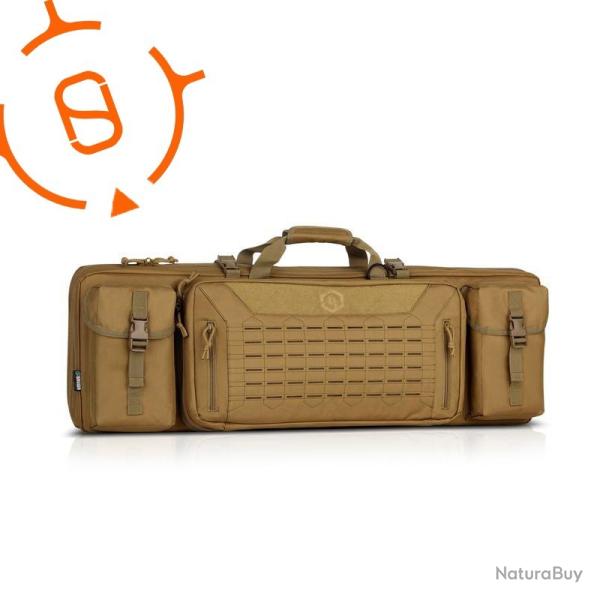 URBAN WARFARE 46" DOUBLE RIFLE BAG GUN SAVIOR EQUIPMENT  tan