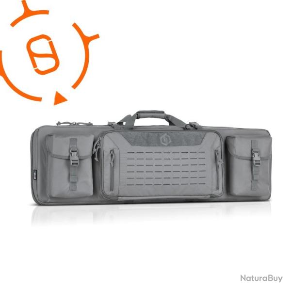 URBAN WARFARE 51" DOUBLE RIFLE BAG GUN SAVIOR EQUIPMENT gris