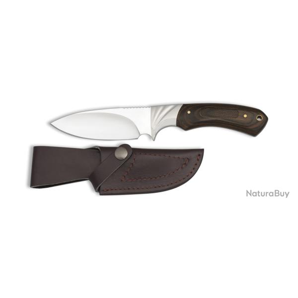 Couteau fixe de chasse Albainox - Manche en bois lamin� Stamina