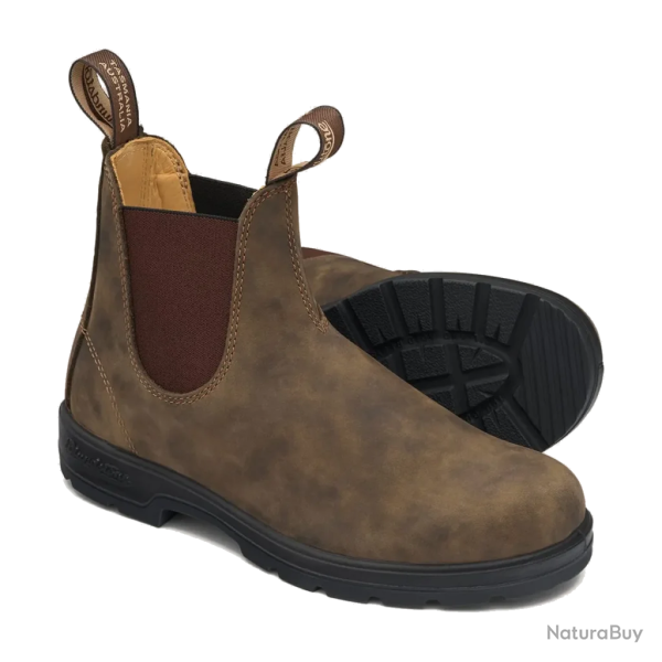 Boots mixtes Chelsea classic - #585 Rustic brown - Blundstone - 42,5 / Marron