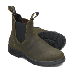Boots mixtes Chelsea suede original - #1615 Dark olive - Blundstone - 39 / Vert