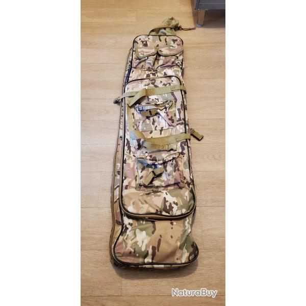 Housse / Sac arm r�plique camouflage dessertdouble poche airsoft 115 cm et 60 cm