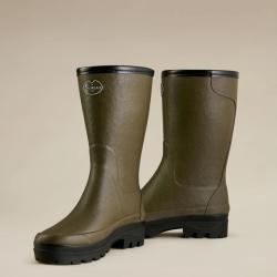 Bottillons GIVERNY fourr&eacute;s femme vert chameau - 38