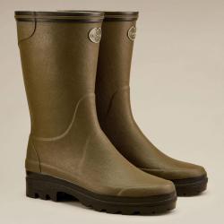 Bottillons GIVERNY jersey femme vert chameau - 40