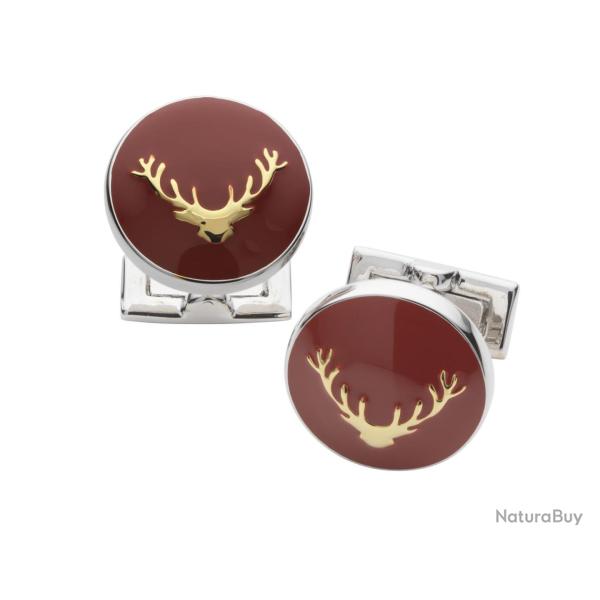 Boutons de manchette CERF orange
