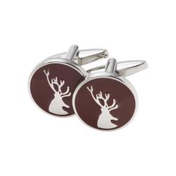 Boutons de manchette deer burgundy
