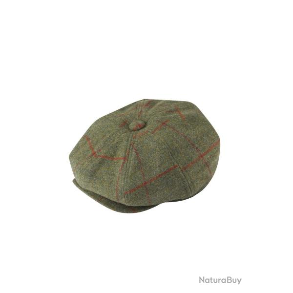 Casquette bakerboy en tweed Homme Compton - Reed - Alan Paine - M (57 - 58 cm) / Vert