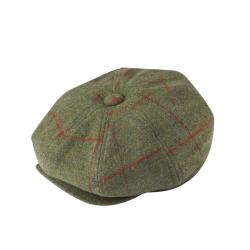 Casquette bakerboy en tweed Homme Compton - Reed - Alan Paine - L (59 - 60 cm) / Vert
