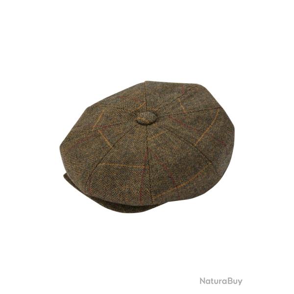 Casquette bakerboy en tweed Compton - Teak - Alan Paine - S (55 - 56 cm) / Marron