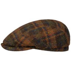 Casquette driver woolen check almond olive - 58 cm