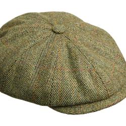 Casquette gavroche en tweed - Berleigh - Laksen - S (56 - 57 cm) / Vert